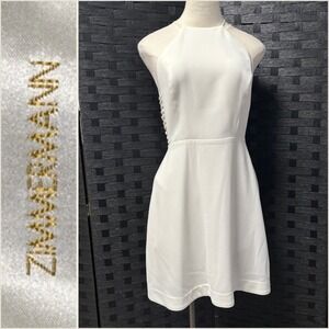 Zimmermann Womens 2 White Halter Cutout Detail Mini Dress